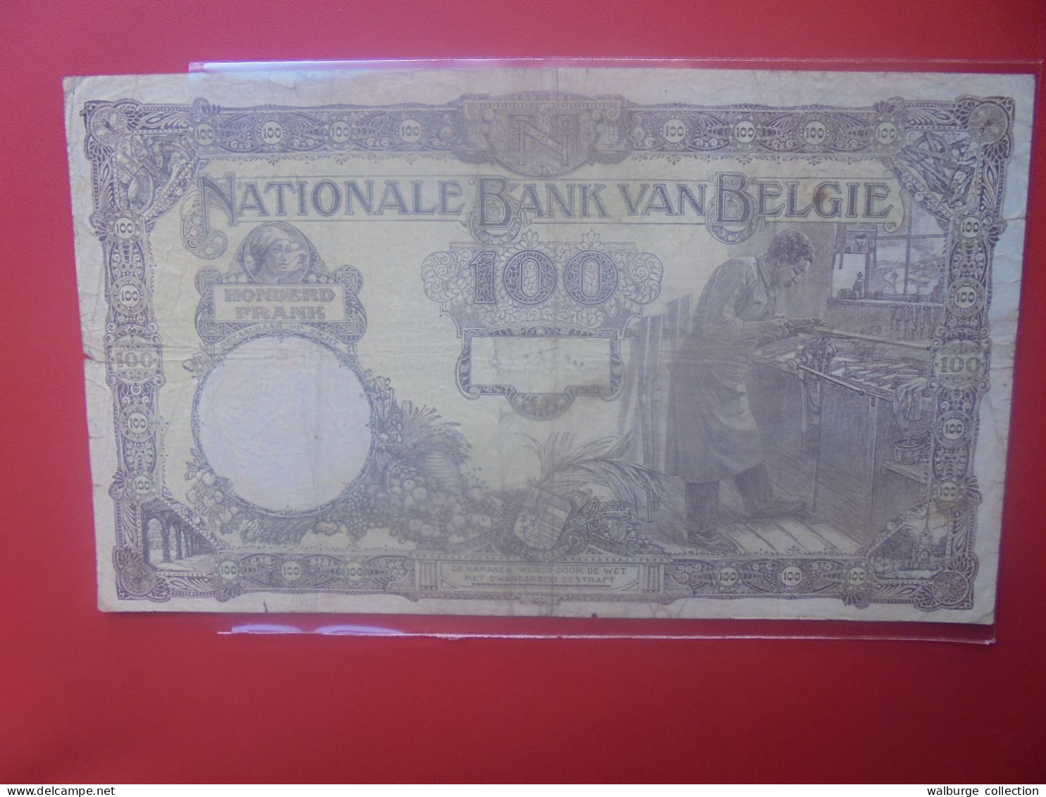 BELGIQUE 100 Francs 1927 (Date+Rare !) Circuler COTES:35-70-175 EURO (B.33) - 100 Francos & 100 Francos-20 Belgas