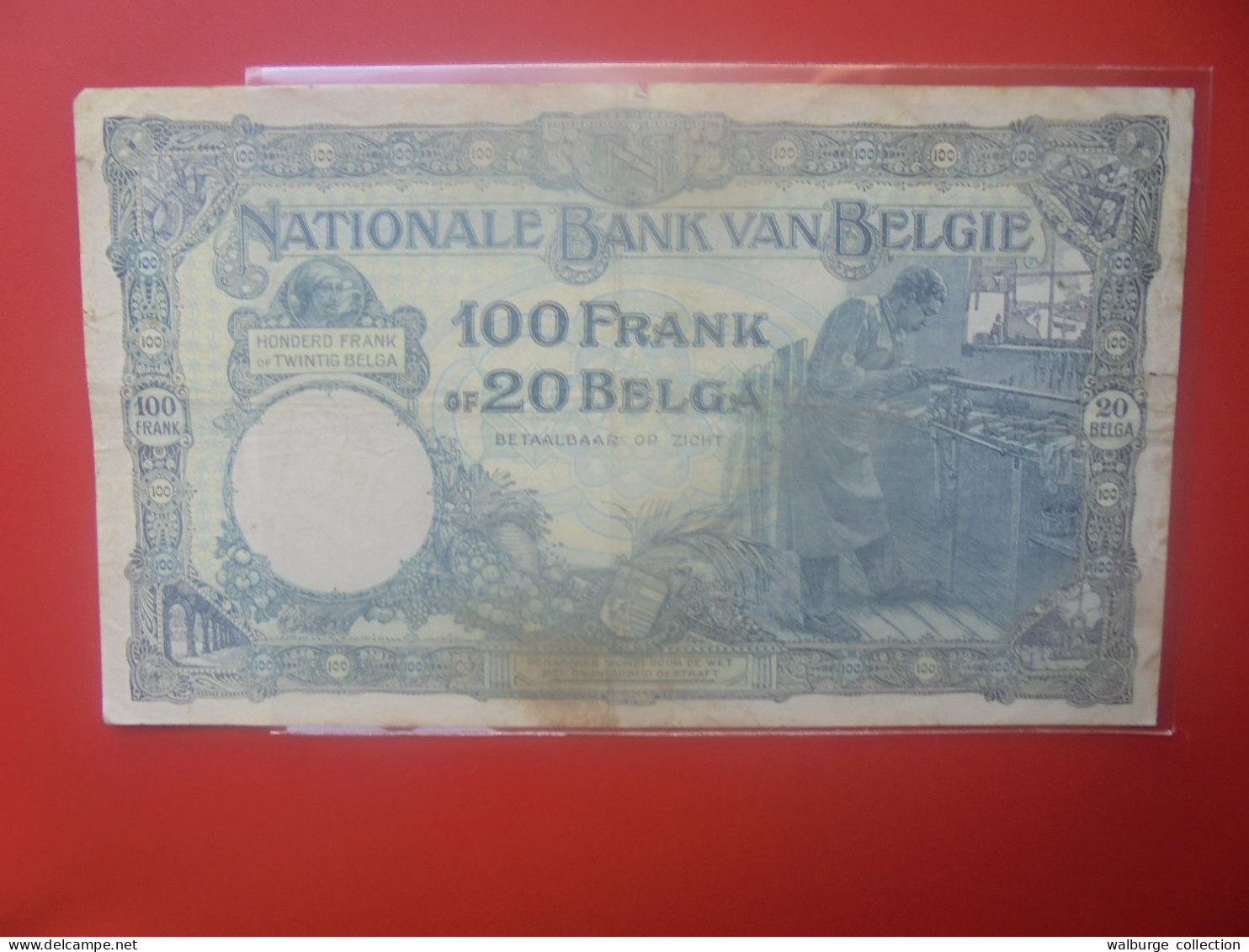 BELGIQUE 100 Francs 1930 Circuler COTES:20-40-100 EURO (B.33) - 100 Francos & 100 Francos-20 Belgas