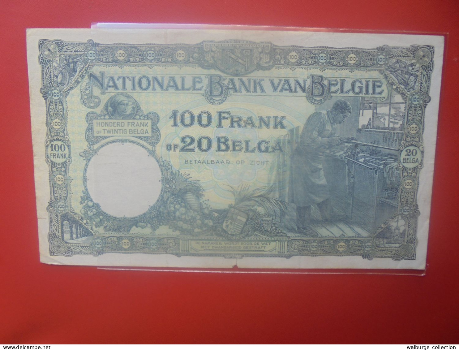 BELGIQUE 100 Francs 1932 Circuler COTES:20-40-100 EURO (B.33) - 100 Frank & 100 Frank-20 Belgas