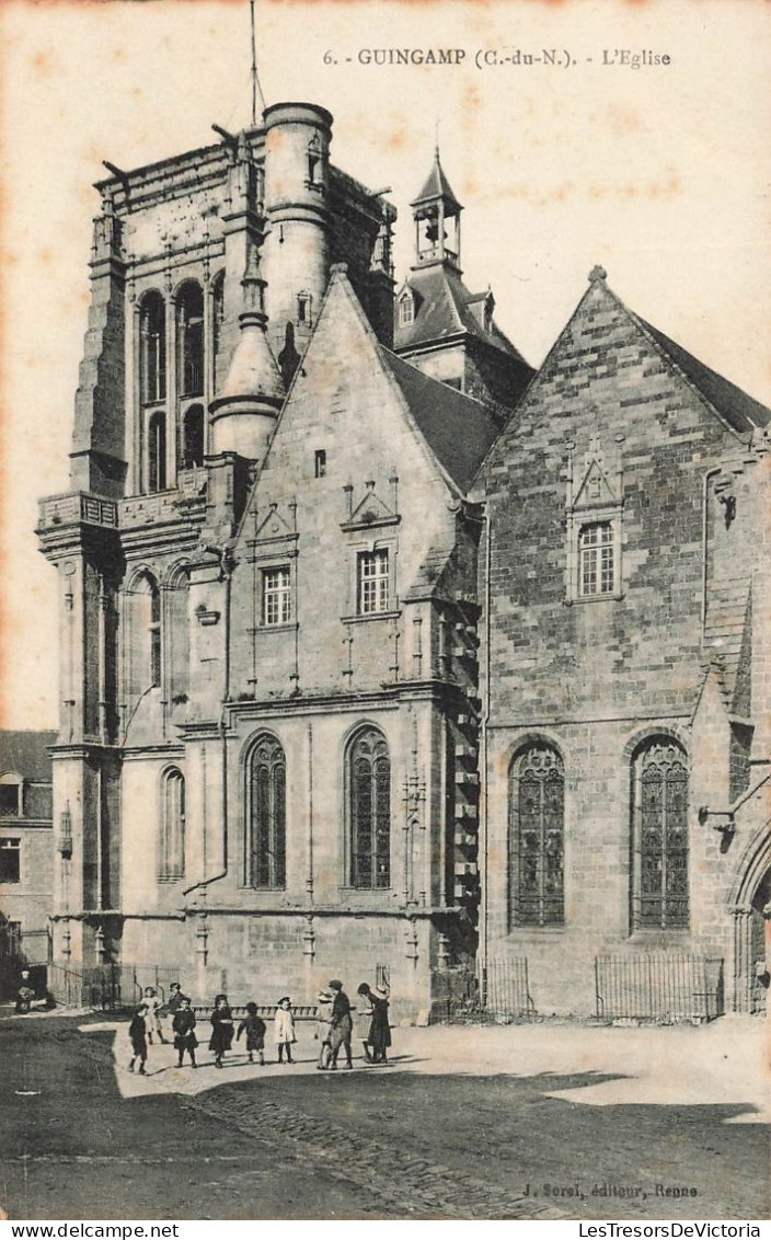 FRANCE - Guingamp - L'église - Carte Postale Ancienne - Guingamp