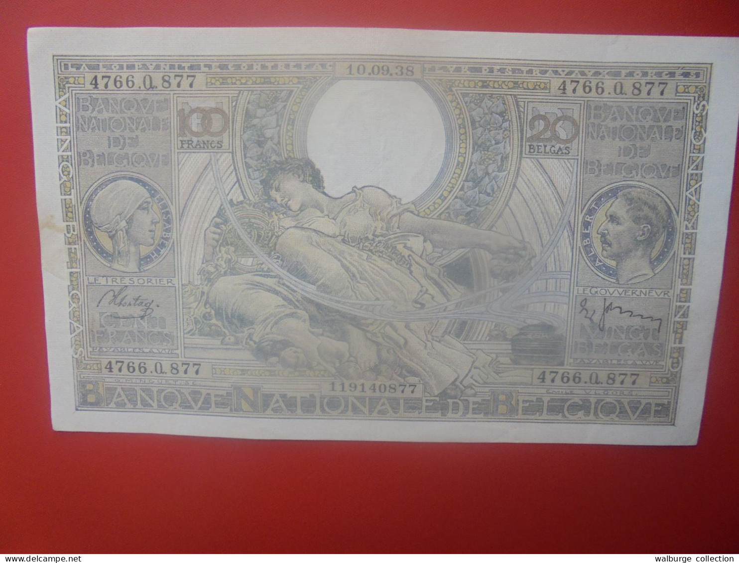 BELGIQUE 100 Francs 1938 Circuler COTES:5-10-25 EURO (B.33) - 100 Francos & 100 Francos-20 Belgas