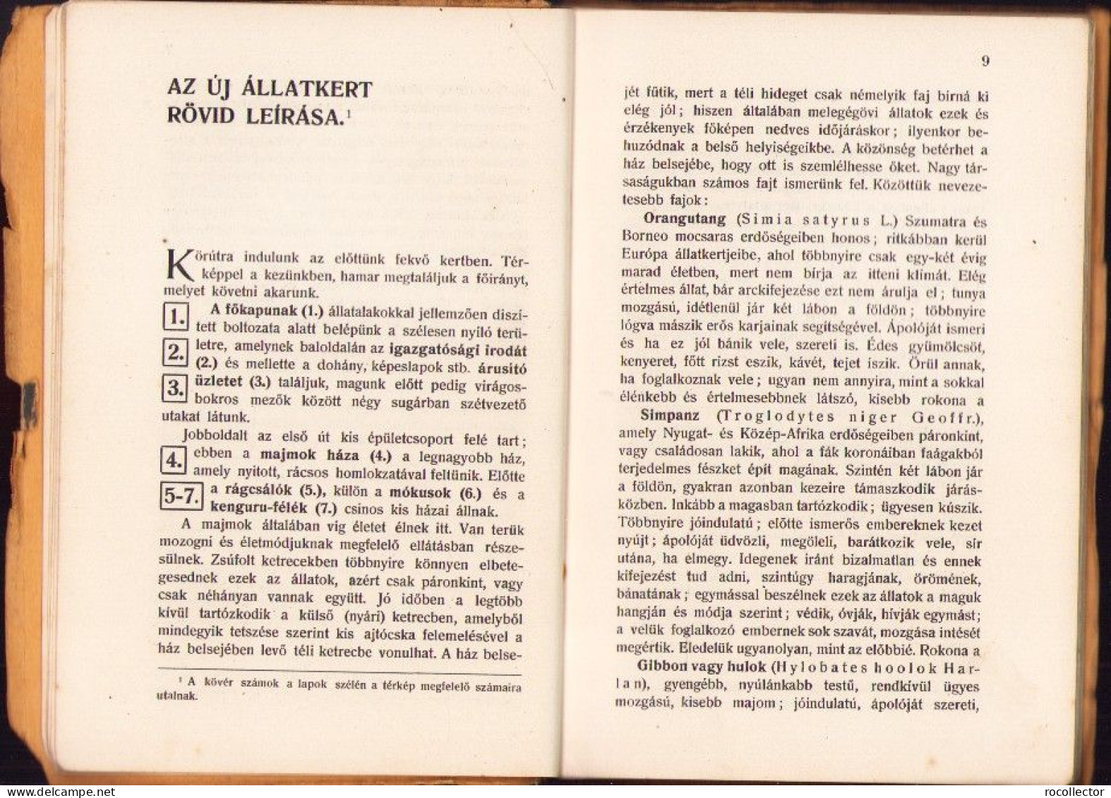 A Budapesti állatkert útmutatója, 1917, Budapest 714SPN - Livres Anciens