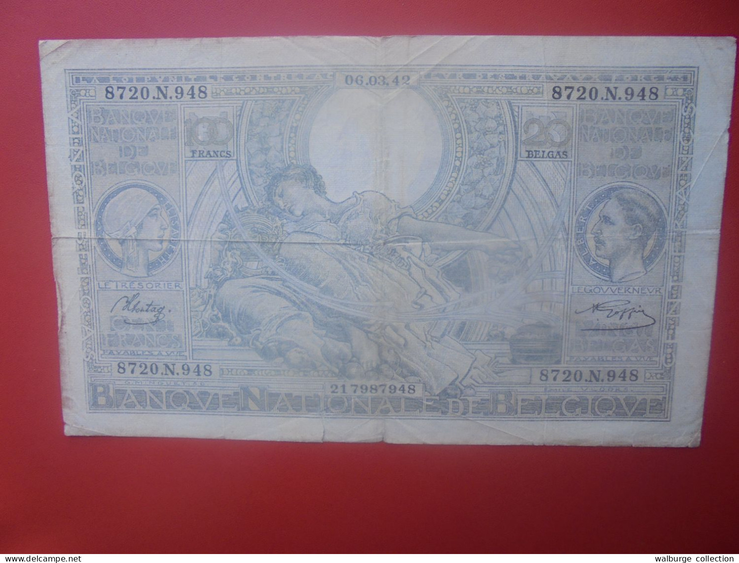 BELGIQUE 100 Francs 1942 Circuler COTES:5-10-25 EURO (B.33) - 100 Frank & 100 Frank-20 Belgas