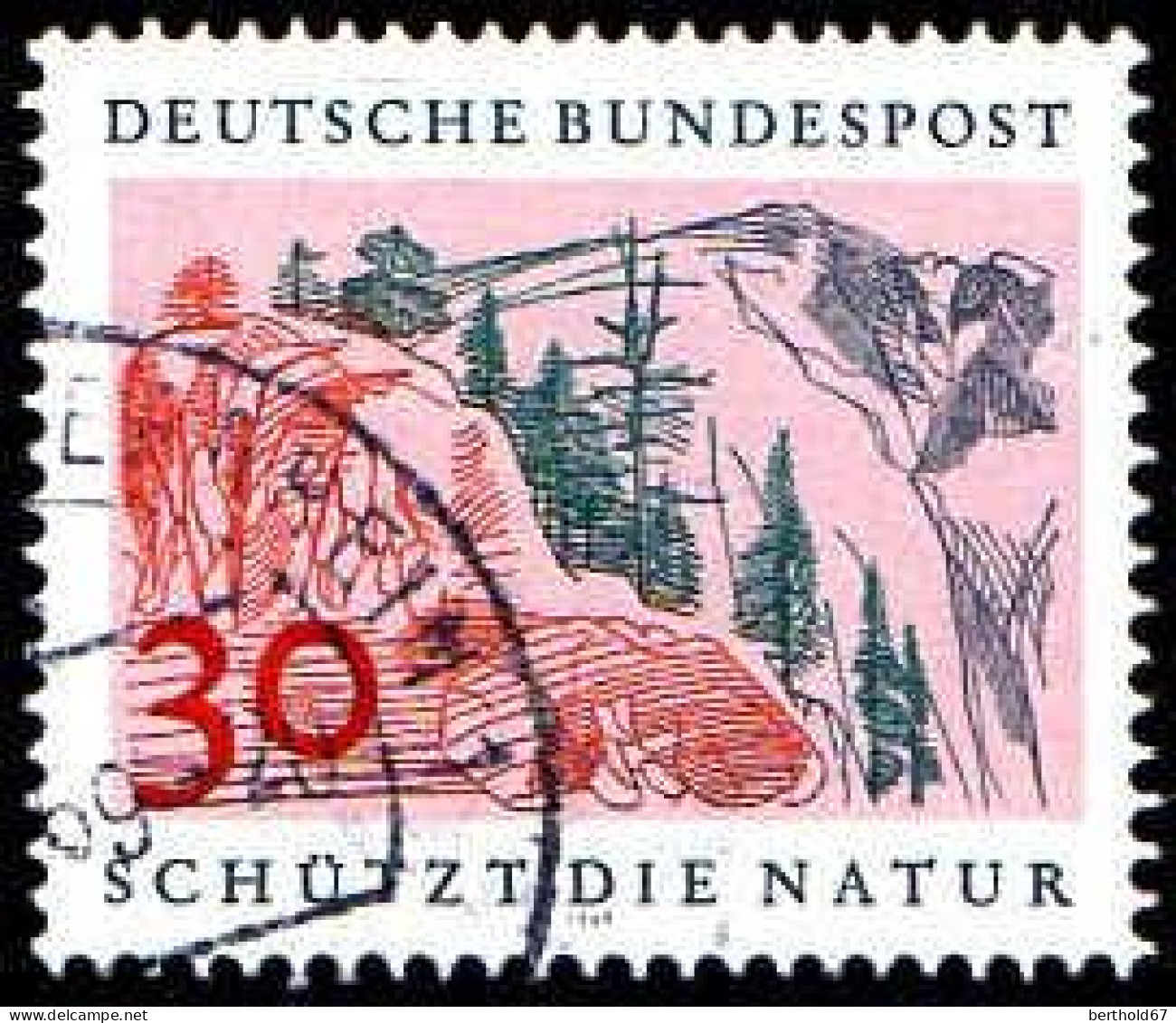 RFA Poste Obl Yv: 456 Mi:593 Schützt Die Natur Haute Montagne (TB Cachet Rond) (Thème) - Environment & Climate Protection