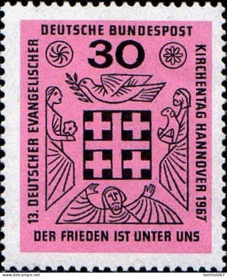 RFA Poste N** Yv: 401 Mi:536 Deutscher Evangelischer Kirchentag Hannover (Thème) - Christianisme
