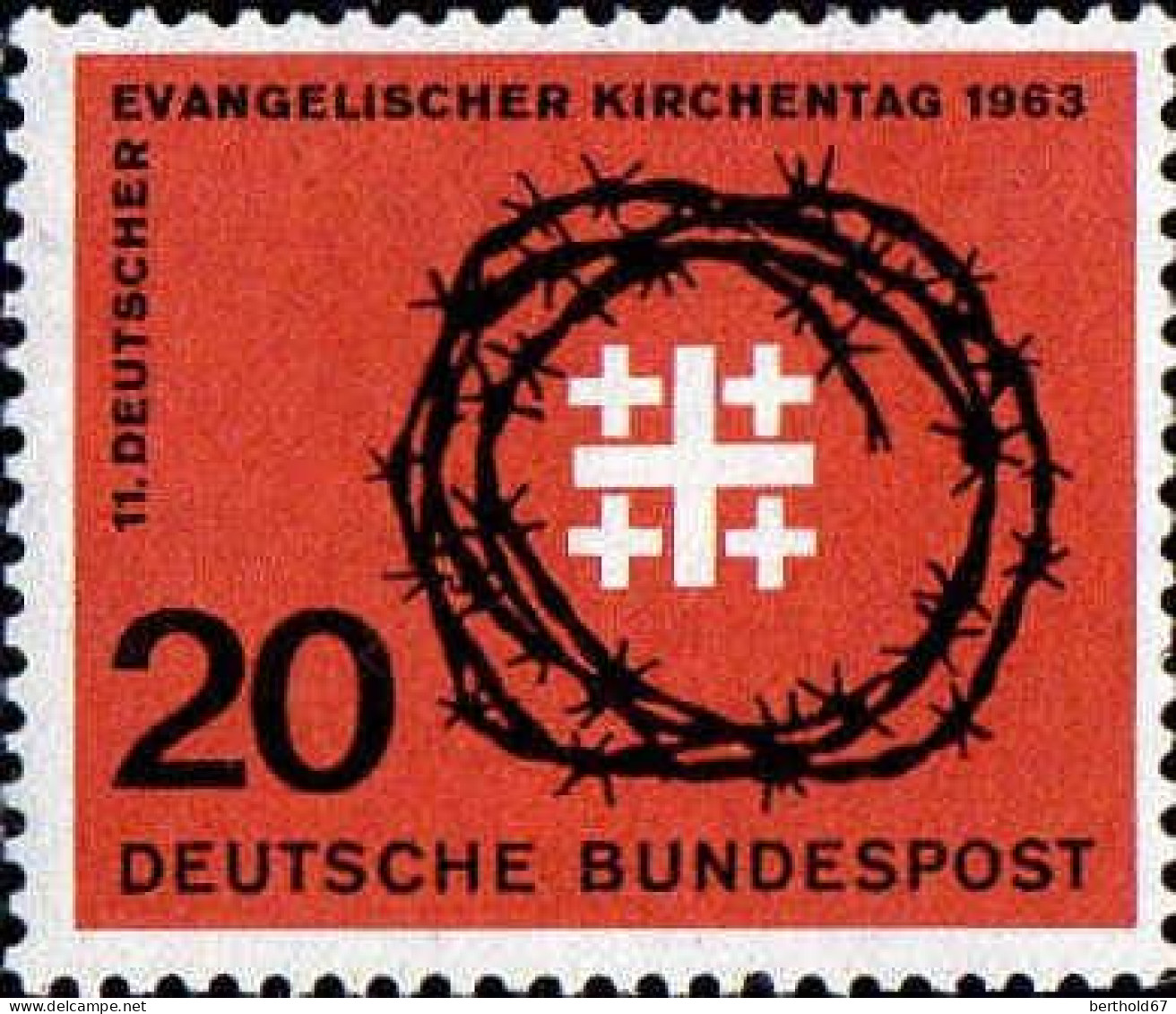 RFA Poste N** Yv: 277 Mi:405 11.Evangelischer Kirchentag (Thème) - Christianisme