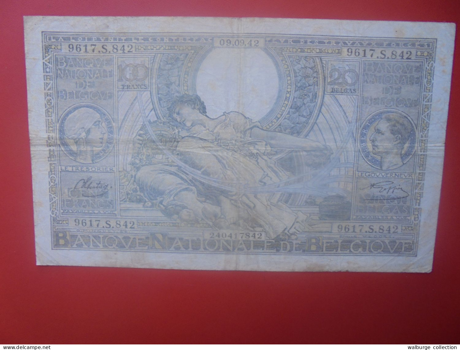 BELGIQUE 100 Francs 1942 Circuler COTES:5-10-25 EURO (B.33) - 100 Francs & 100 Francs-20 Belgas