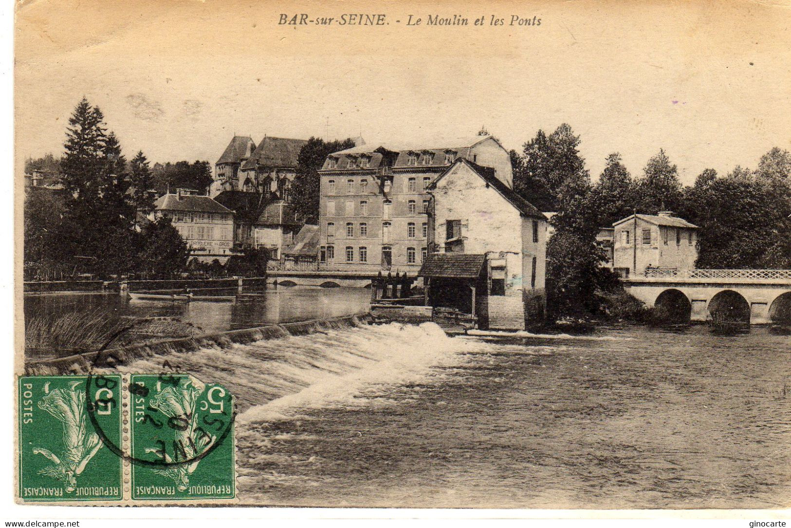 Bar Sur Seine Le Moulin Et Les Ponts - Bar-sur-Seine