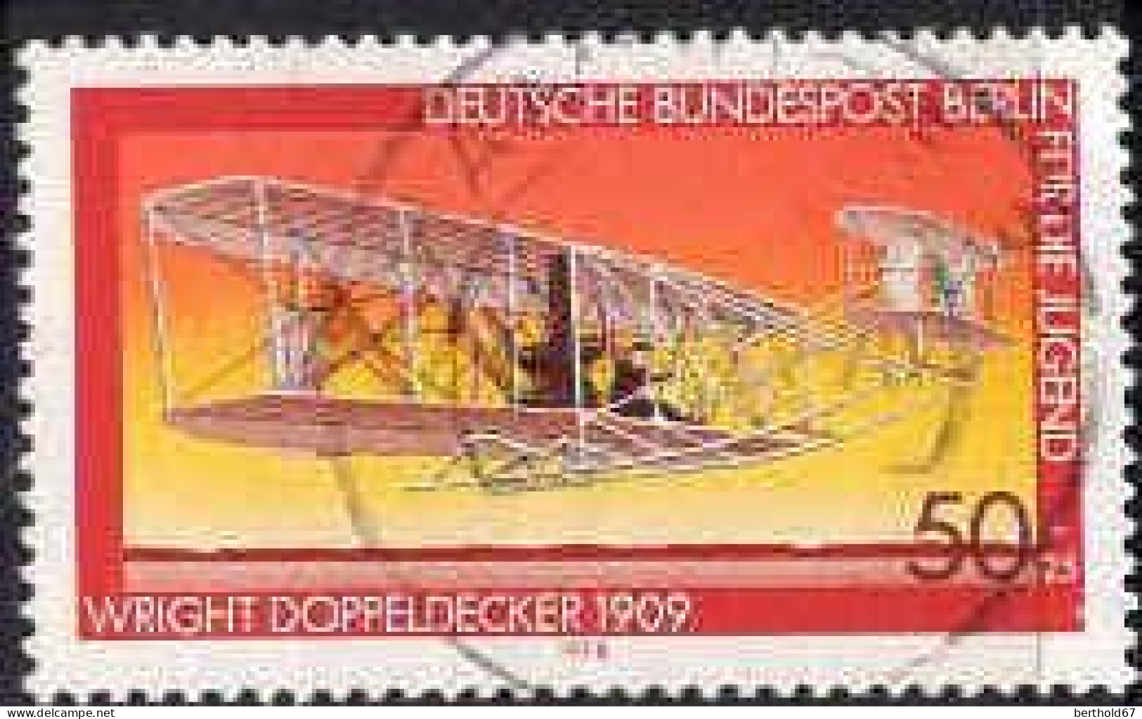 Berlin Poste Obl Yv:526 Mi:565 Für Die Jugend Wright Doppeldecker (cachet Rond) - Oblitérés