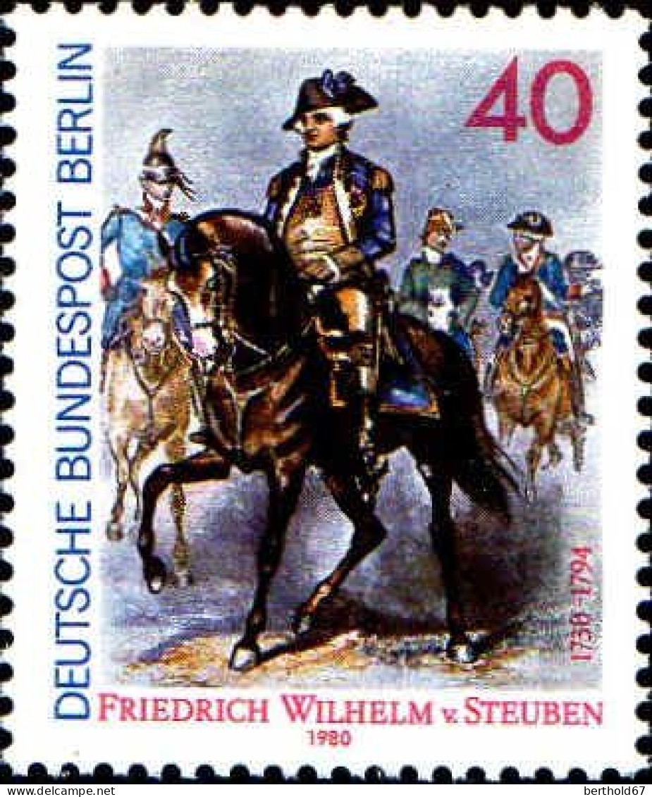Berlin Poste N* Yv:589 Mi:628 Friedrich Wilhelm Von Steuben Général (sans Gomme) - Neufs