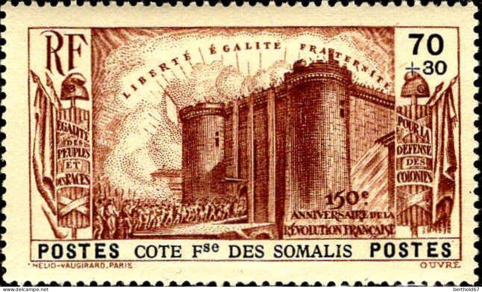 Cte Des Somalis Poste N** Yv:173 Mi:186 Prise De La Bastille - Ungebraucht