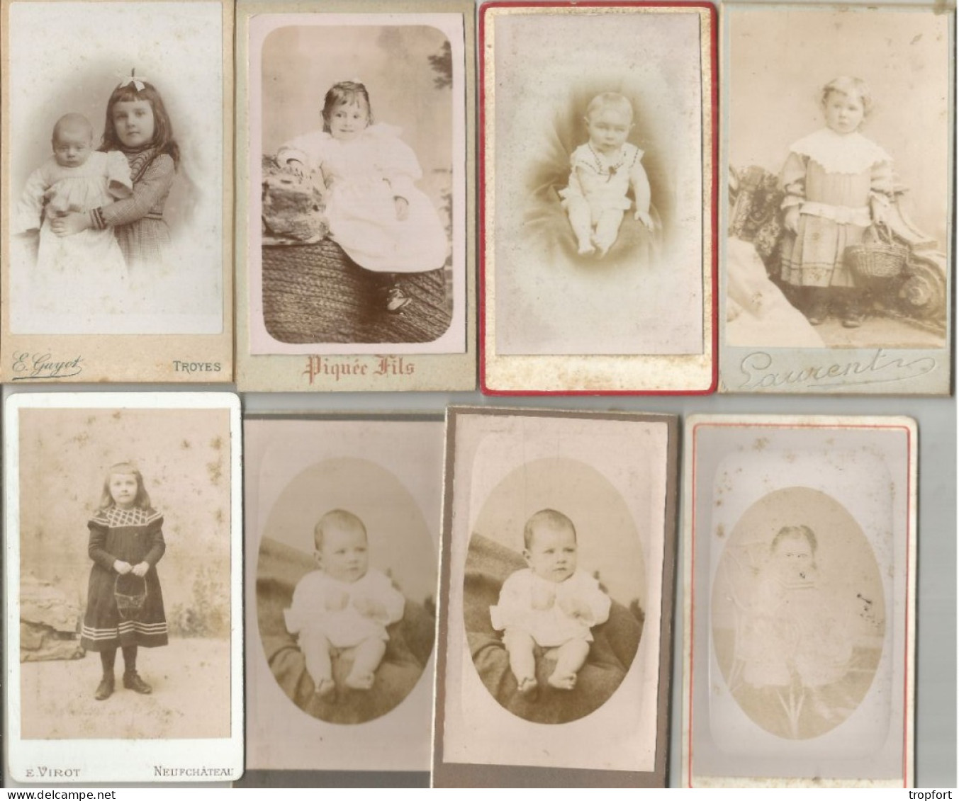 LOT 24  CARTE DE VISITE FAMILLE PIQUEE PHOTO - Visitekaartjes