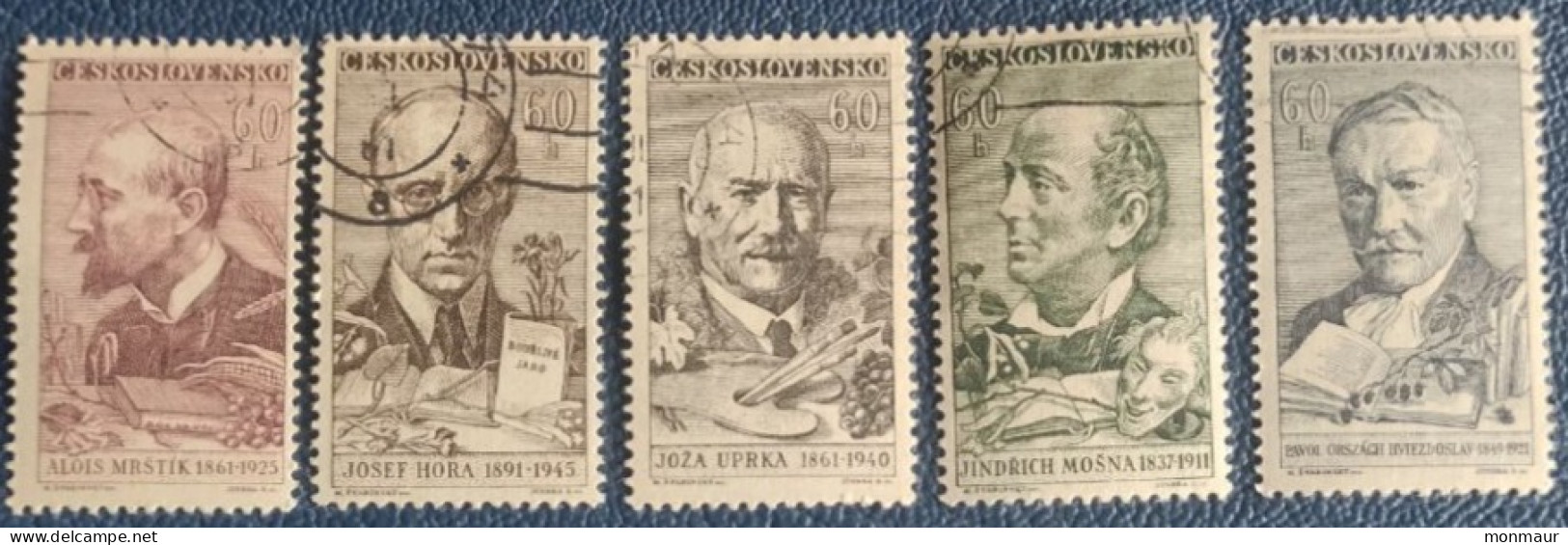 CECOSLOVACCHIA  1961 ANNIVERSARIO CULTURALE Serie Completa - Used Stamps