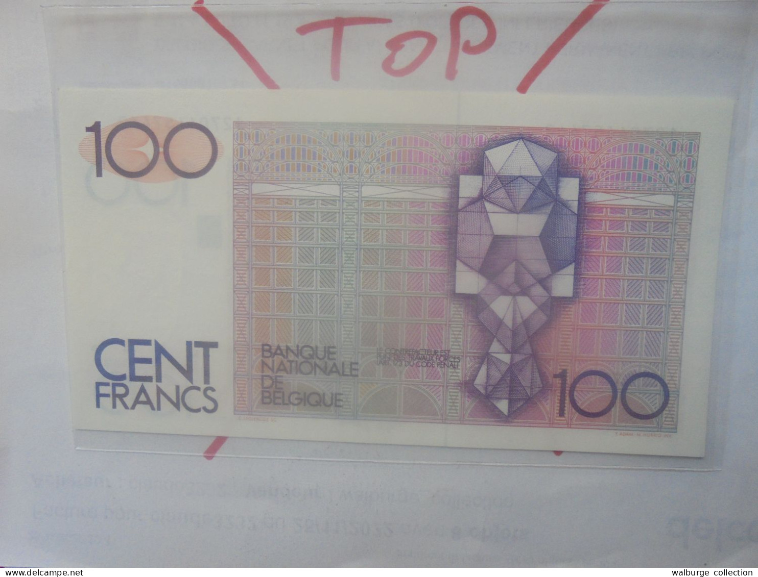 BELGIQUE 100 FRANCS 1978-1981 SANS SIGNATURE AU REVERS MORIN N°68 Neuf  (B.33) - 100 Francs