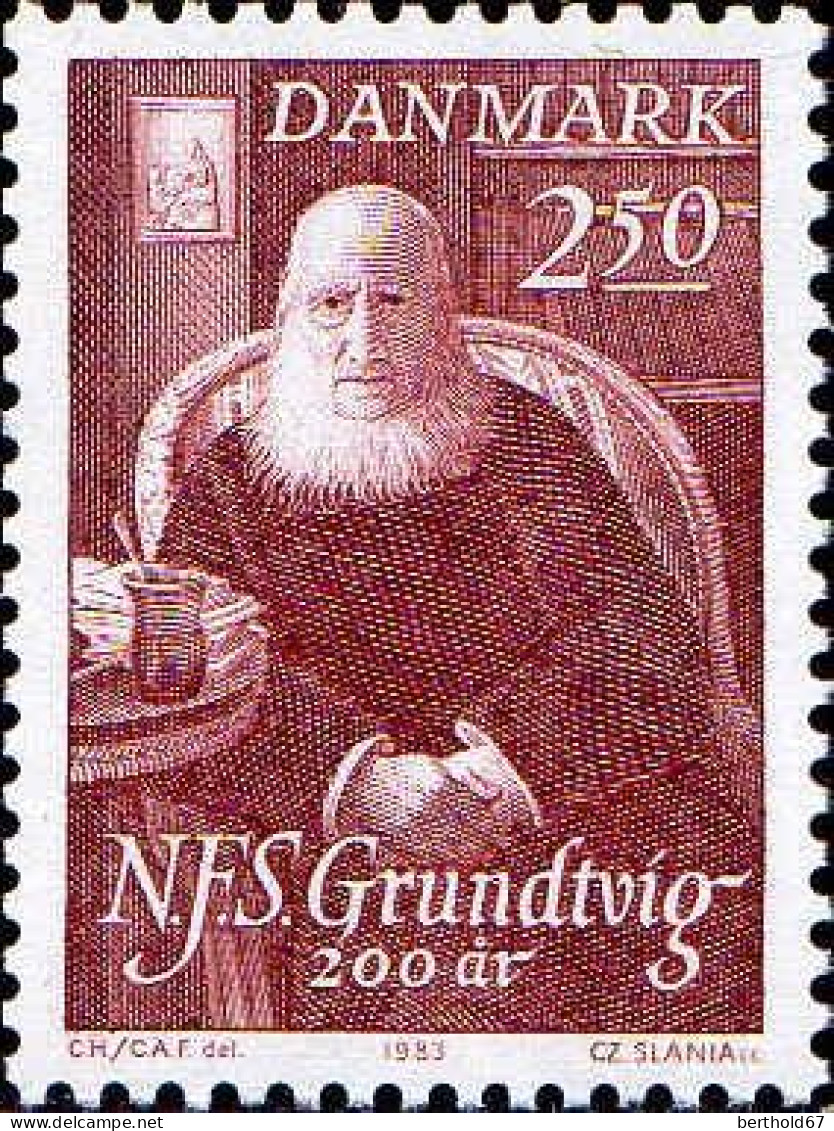 Danemark Poste N** Yv: 793 Mi:790 Nikolai Frederik Severin Grundtvig Pasteur - Neufs