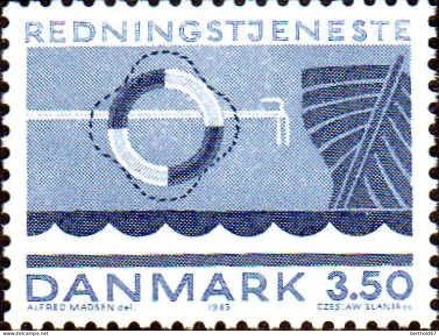 Danemark Poste N** Yv: 792 Mi:787 Redningstjeneste Sauvetage En Mer - Neufs