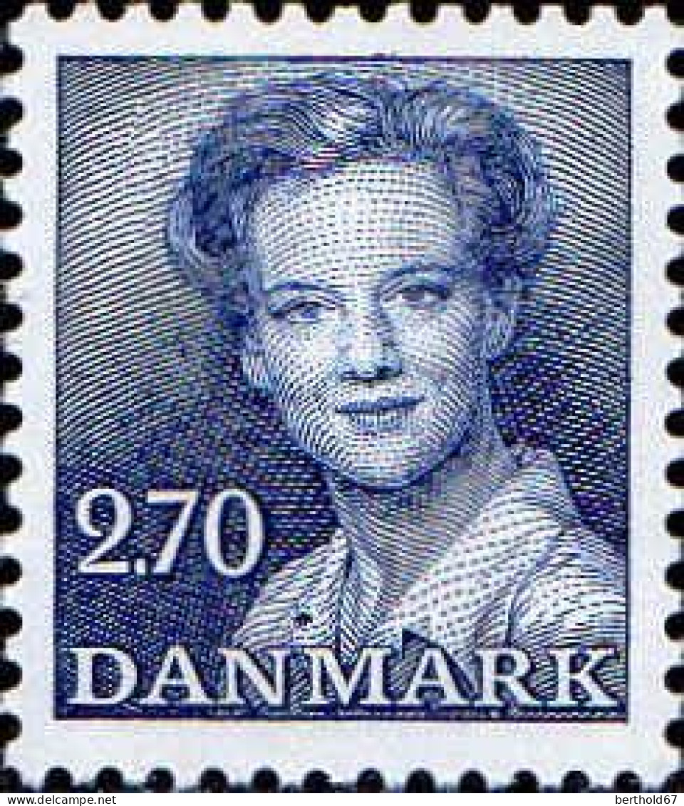 Danemark Poste N** Yv: 762 Mi:755 Margrethe II De Face - Neufs