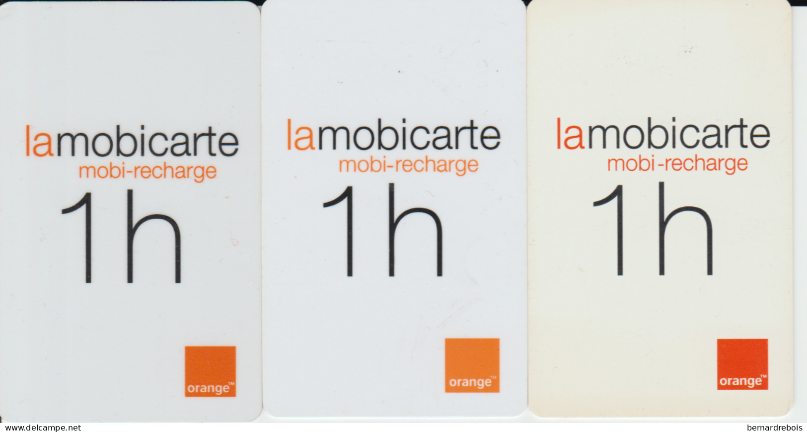 TC9 - 3 MOBICARTE 1 HEURE, Verso Différents, Pour 1 Euro - Altri & Non Classificati