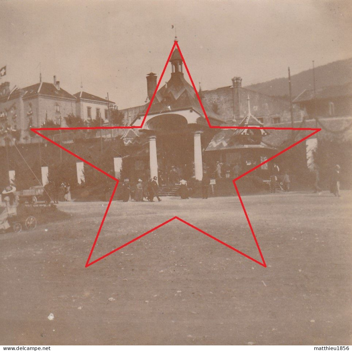 Photo 1898 NEUCHATEL (Neuenburg) - Au Concours De Tir, Le Pavillon Des Prix (A249) - Neuchâtel