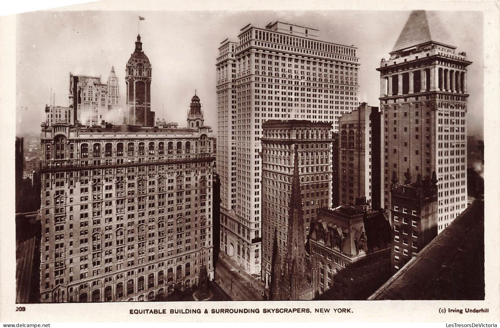 ETATS-UNIS - Equitable Building & Surrounding Skyscrapers - New York - Vue Générale - Carte Postale Ancienne - Otros Monumentos Y Edificios
