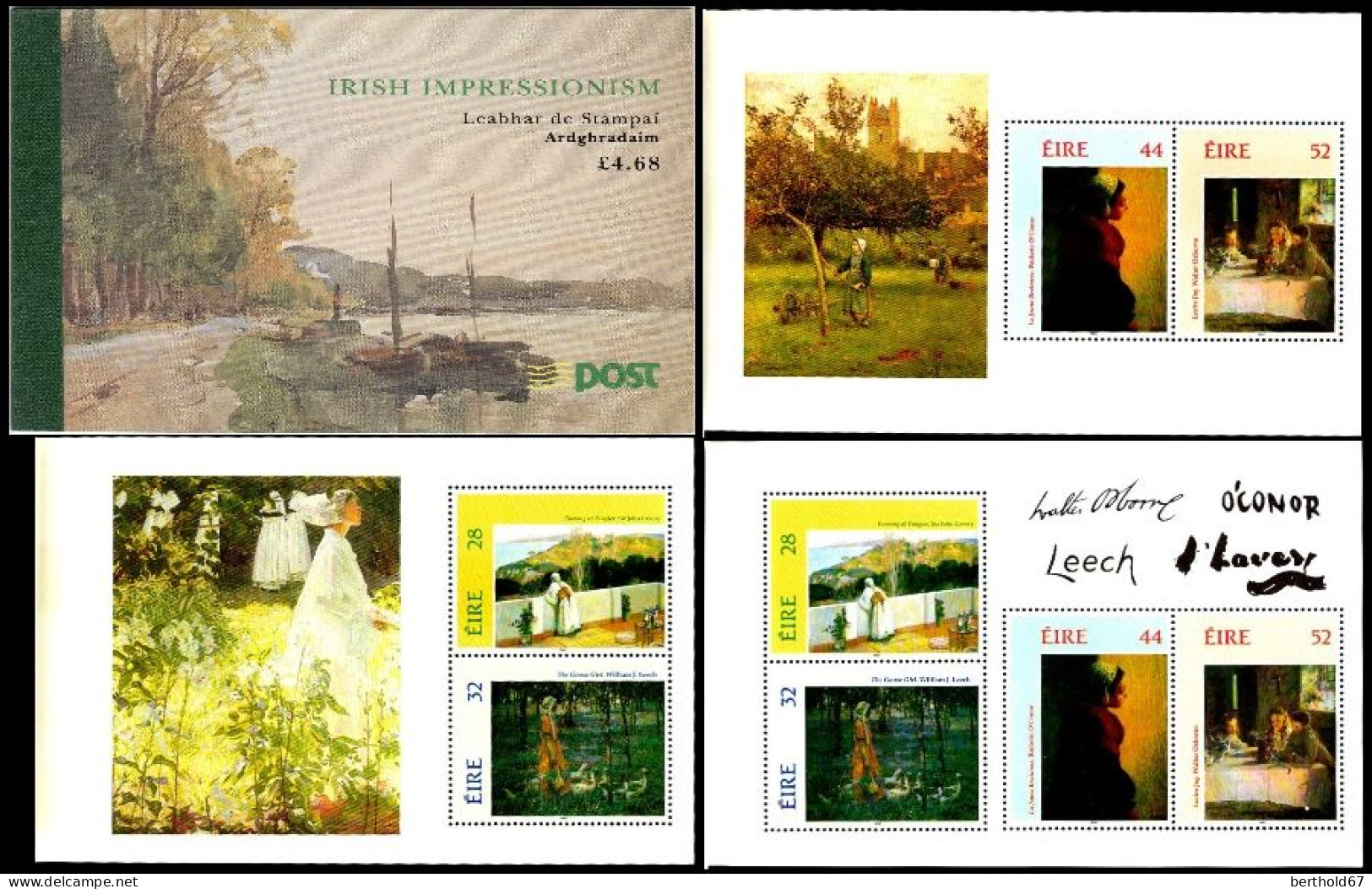 Irlande Carnet N** Yv:C 820 Mi:HB33 Irish Impressionism - Booklets