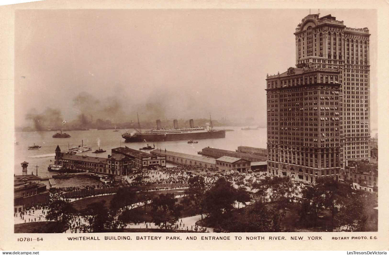 ETATS-UNIS - Whitehall Building - Battery Park And Entrance To North River - New York - Carte Postale Ancienne - Andere Monumenten & Gebouwen