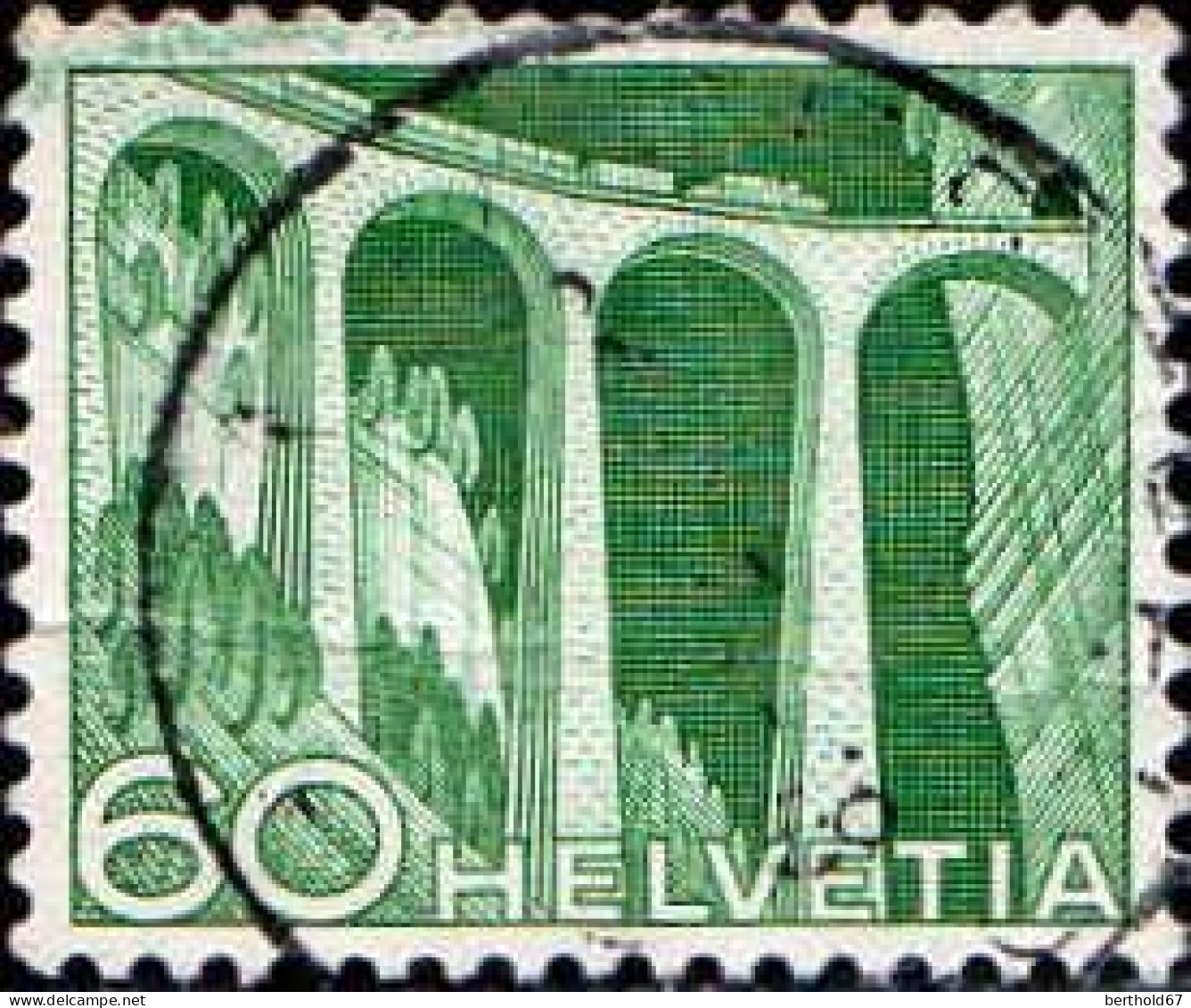 Suisse Poste Obl Yv: 491 Mi:539 Viaduc De Landwasser (cachet Rond) - Used Stamps