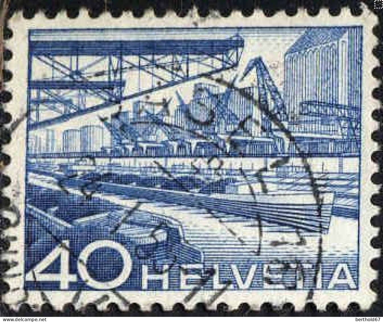 Suisse Poste Obl Yv: 489 Mi:537 Port De Bale (TB Cachet Rond) - Used Stamps