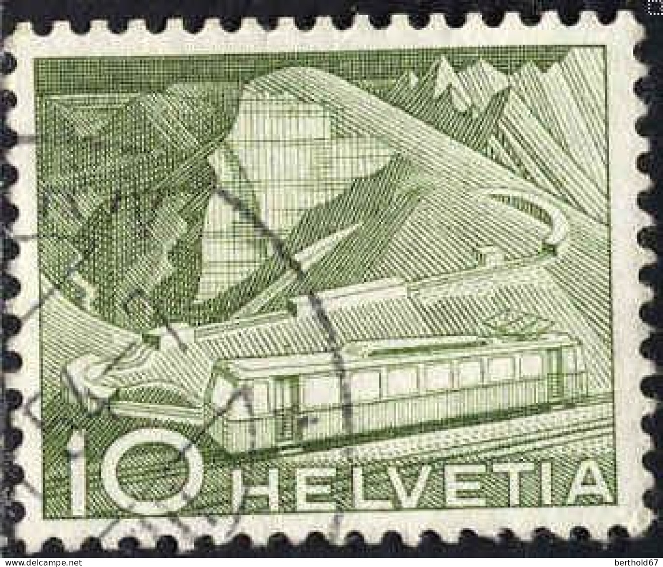Suisse Poste Obl Yv: 483 Mi: 531 (Train à Crémaillère Au Rocher De Naye) (cachet Rond) - Used Stamps
