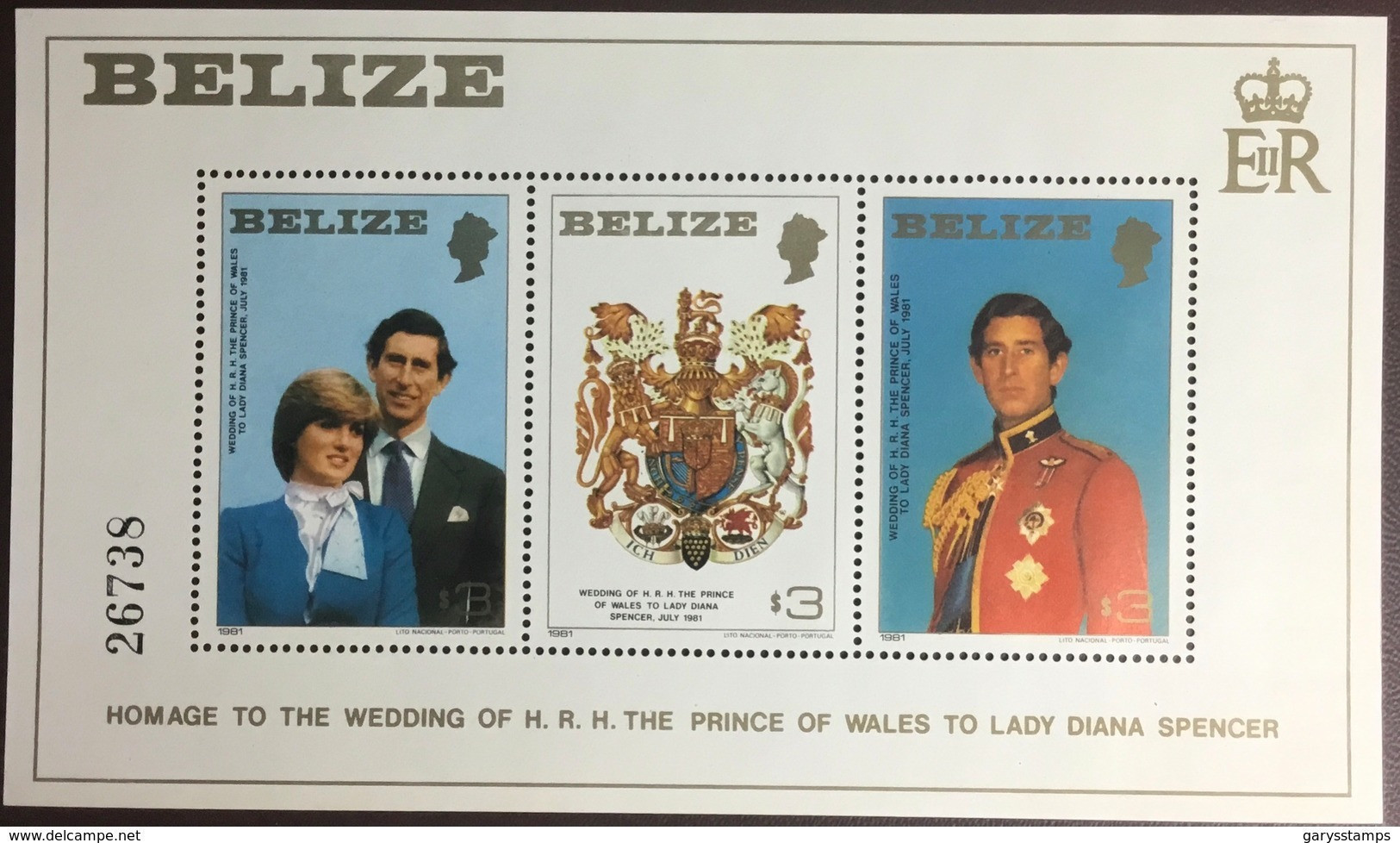 Belize 1981 Royal Wedding Minisheet MNH - Belize (1973-...)