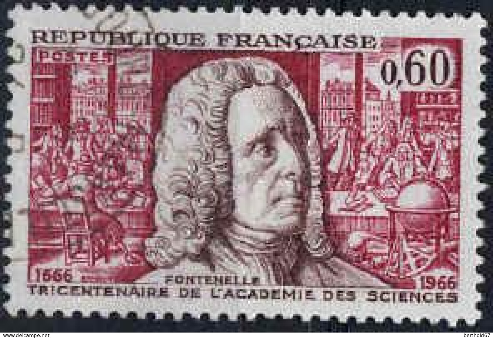 France Poste Obl Yv:1487 Mi:1548 Fontenelle Tricentenaire De L'Académie Des Sciences (beau Cachet Rond) - Oblitérés
