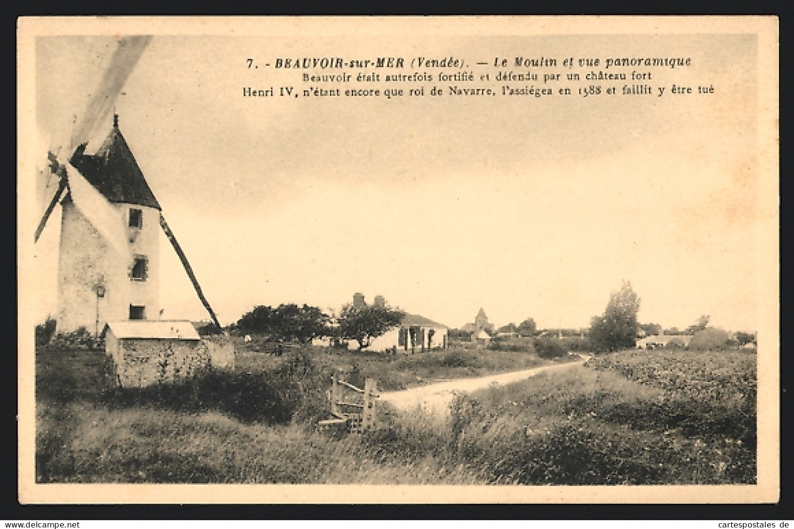AK Brauvoir-sur-Mer, Le Moulin Et Vue Panoramique  - Moulins à Vent
