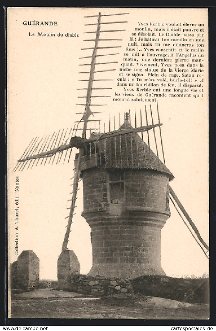 AK Guérande, Le Moulin Du Diable  - Windmühlen