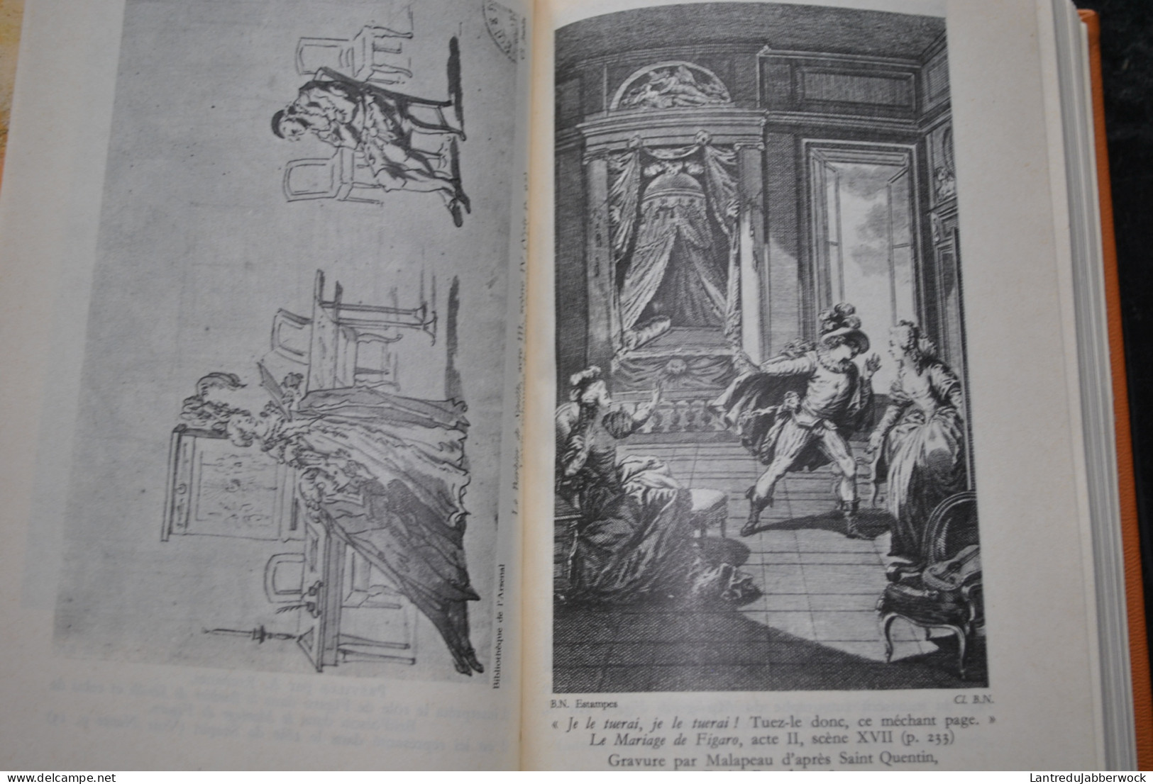 Beaumarchais Théâtre Barbier De Séville Le Mariage De Figaro La Mère Coupable Garnier Frères 1976 Reliure Tranche Dorée - Französische Autoren