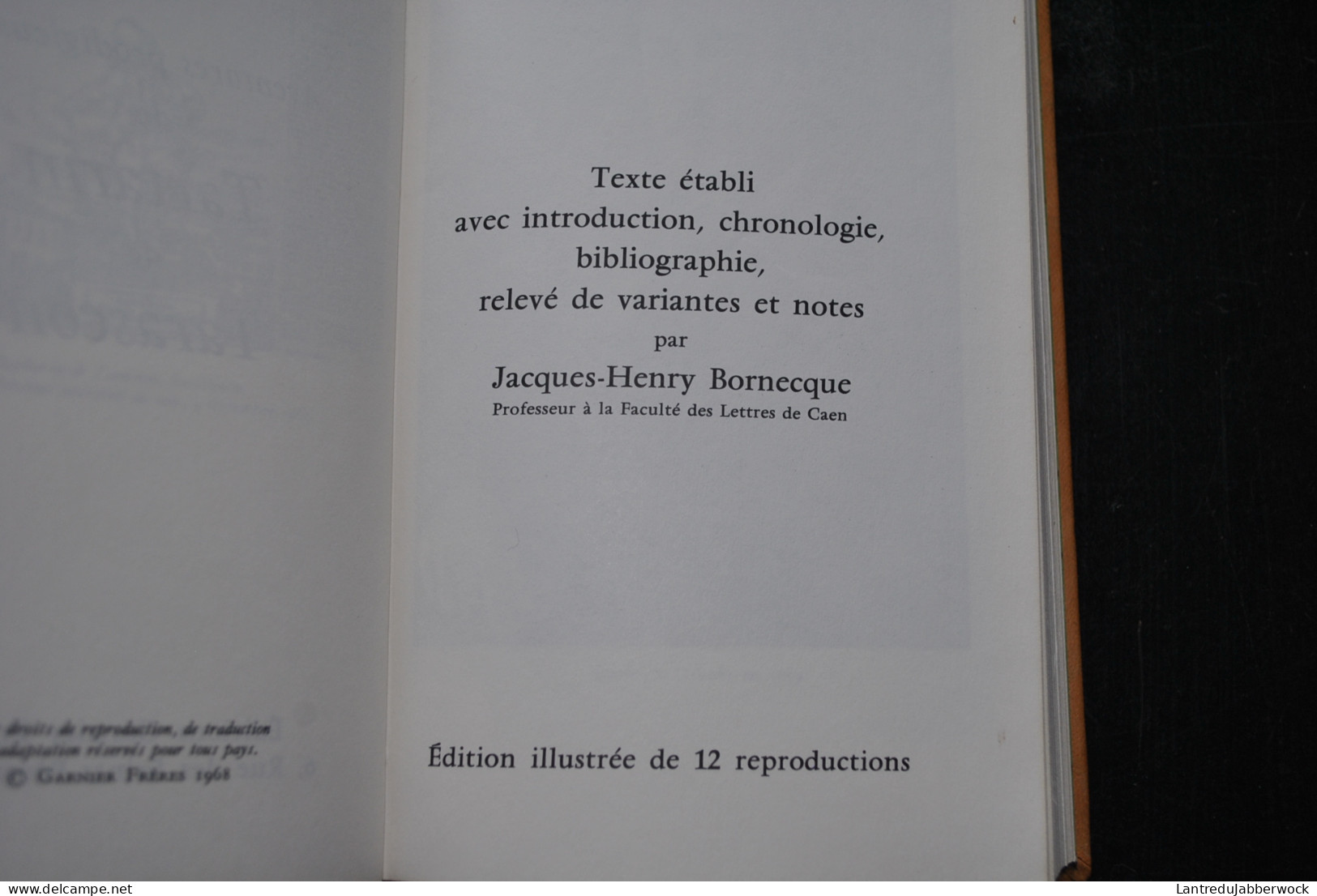 Alphonse Daudet Les Aventures Prodigieuses De Tartarin De Tarascon Garnier Frères 1968 Reliure Tranche Dorée - Altri Classici