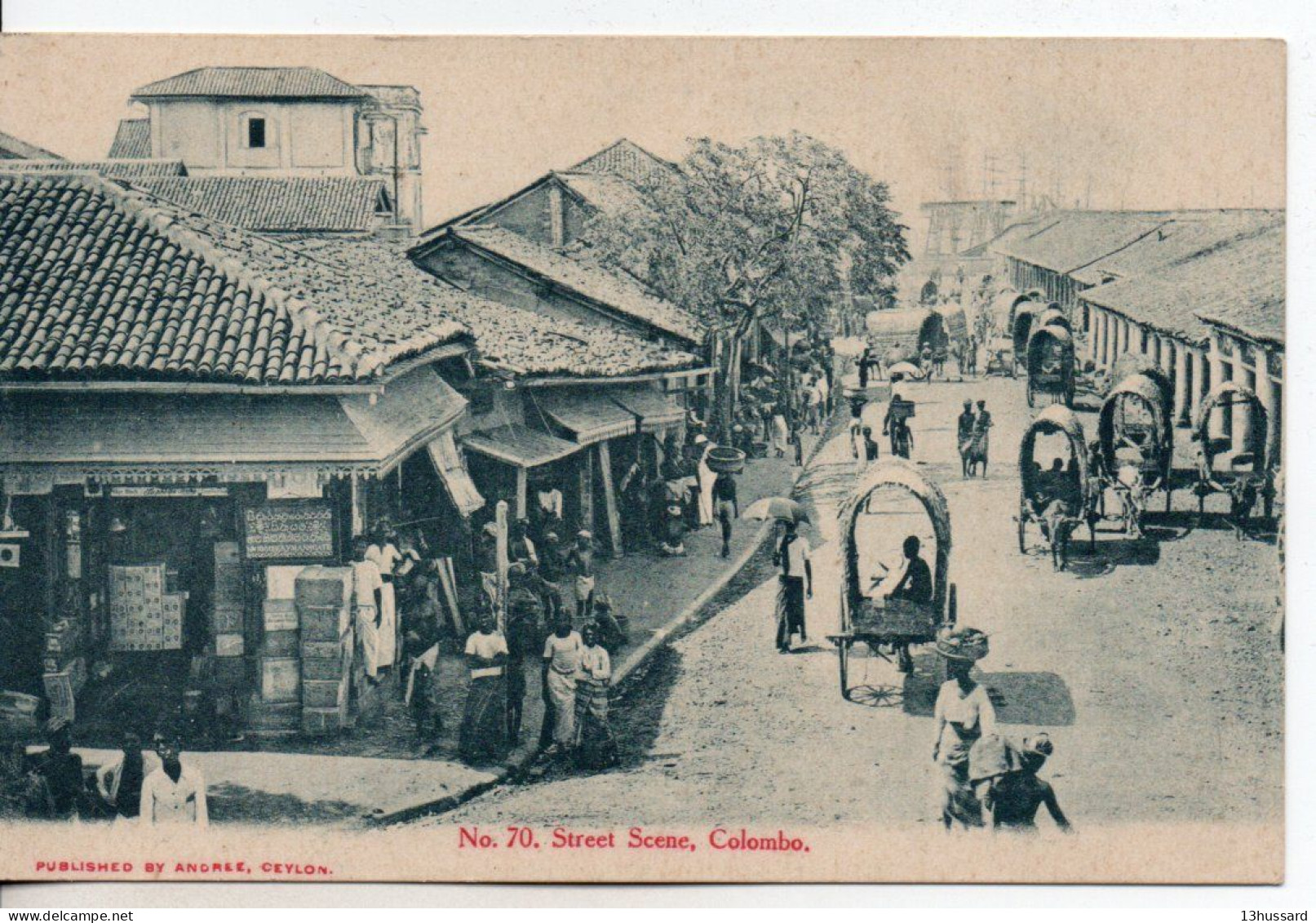 Carte Postale Ancienne Ceylan - Colombo. Street Scene - Sri Lanka (Ceylon)