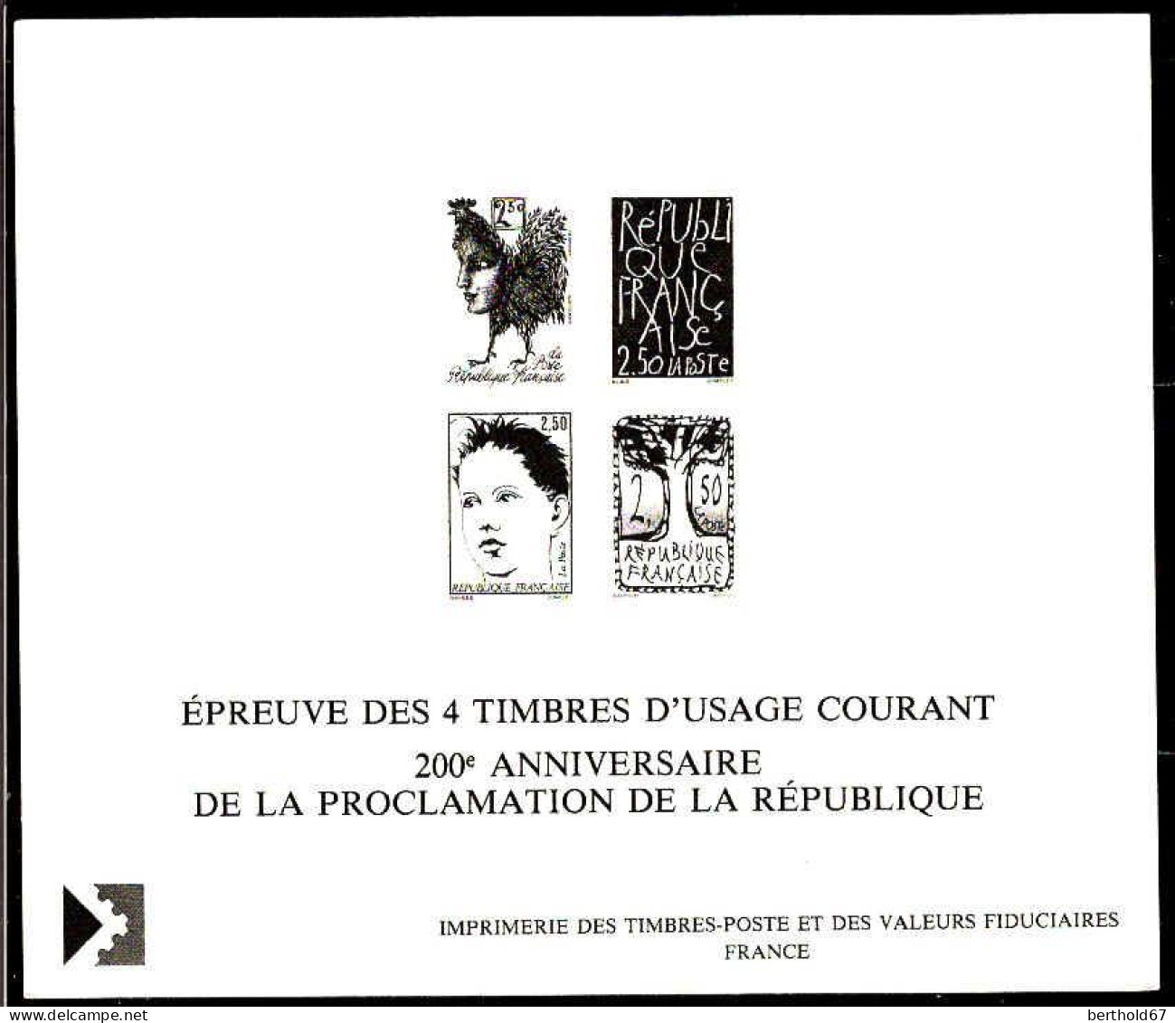 France Div N** (27) Bicentenaire De La République - Neufs