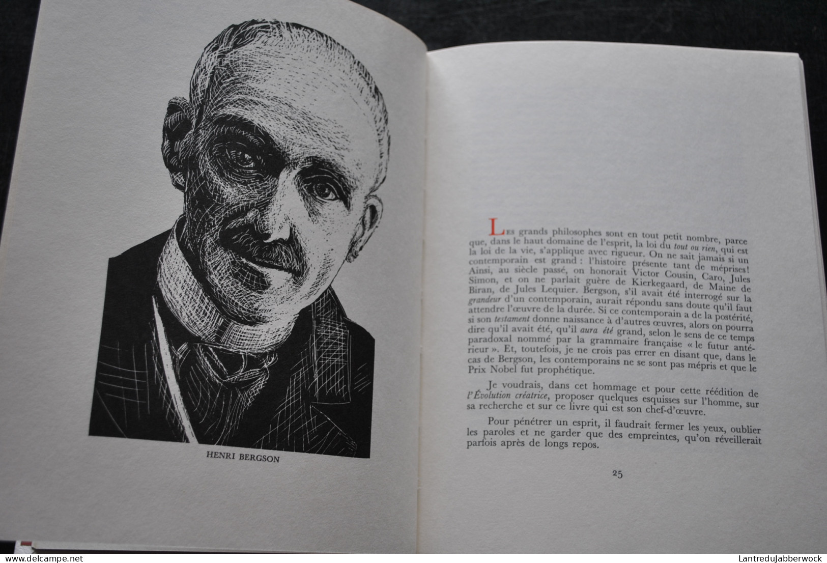 Henri BERGSON L'évolution créatrice Illustration Kischka Cauvet Reliure Picasso Collection Prix Nobel de Littérature