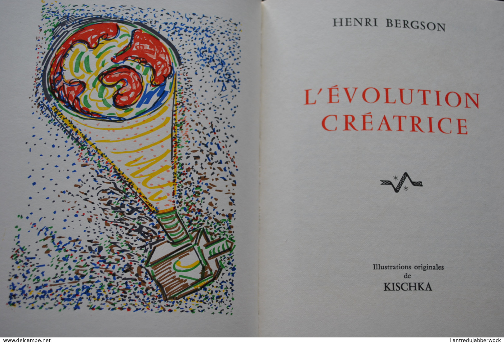 Henri BERGSON L'évolution créatrice Illustration Kischka Cauvet Reliure Picasso Collection Prix Nobel de Littérature