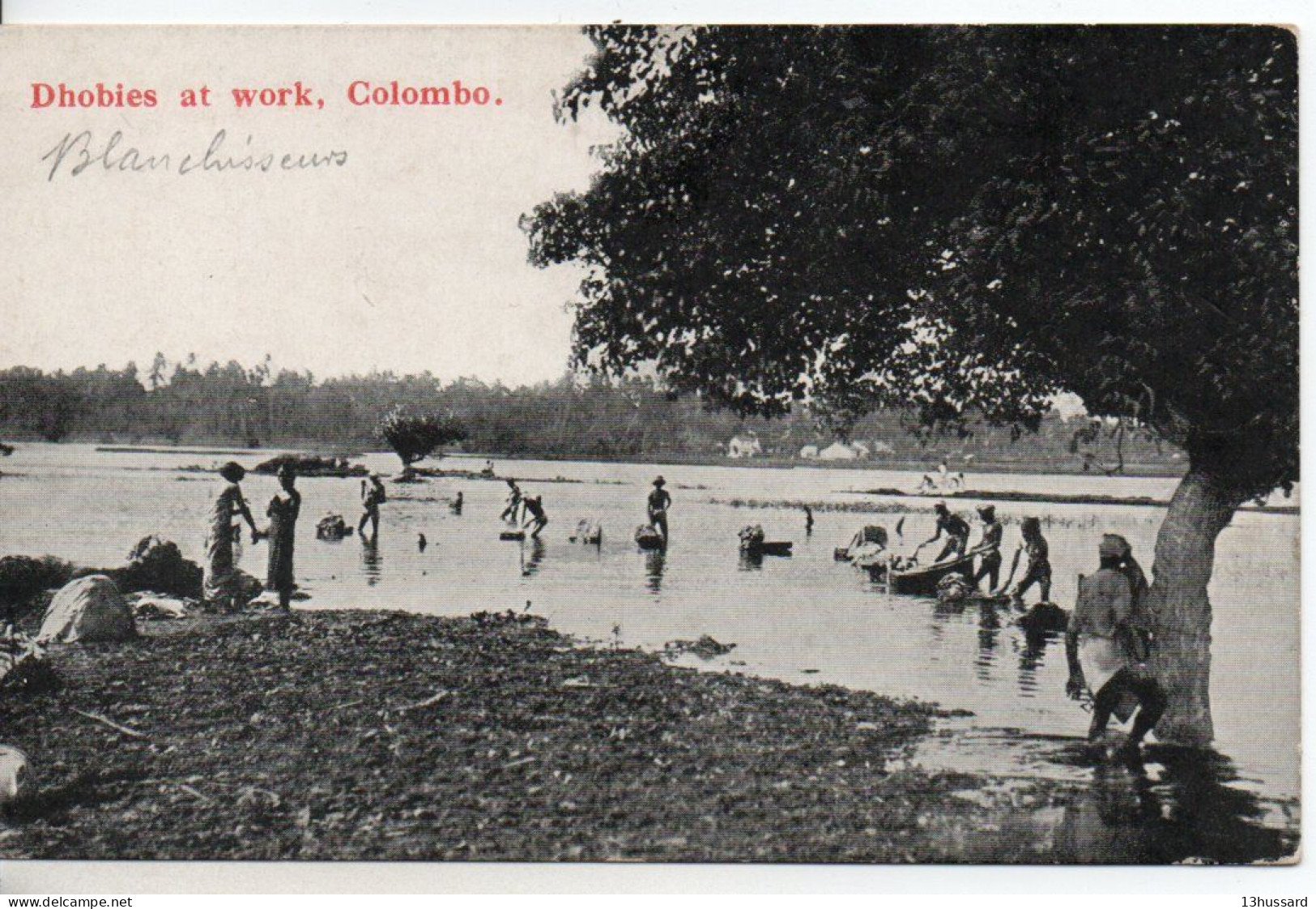 Carte Postale Ancienne Ceylan - Colombo. Dhobies At Work - Sri Lanka (Ceylon)