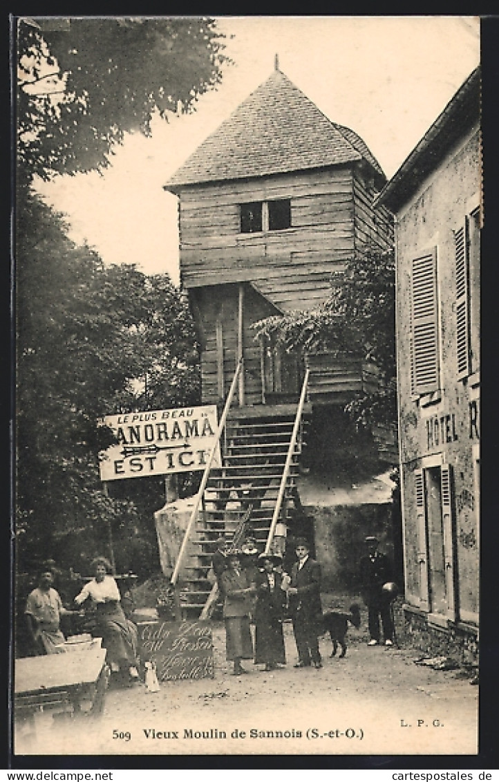 AK Sannois, Vieux Moulin, Hotel  - Windmühlen