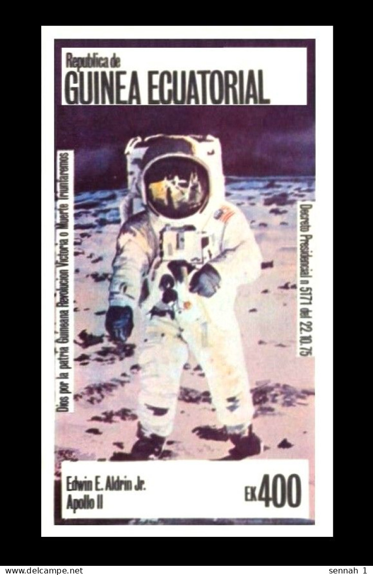 Äquatorial Guinea / Guinea Ecquatorial: 'Apollo-11 In Space – Buzz Aldrin On The Moon, 1979', Mi. B309 ** - Afrika