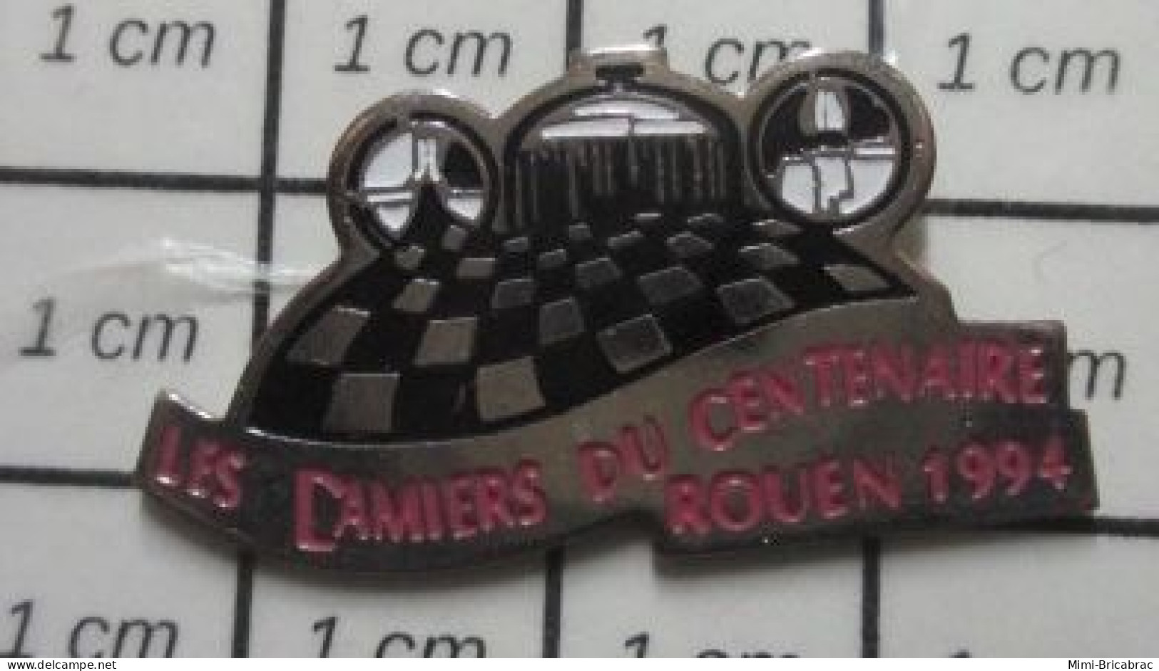 510d Pin's Pins / Beau Et Rare / AUTOMOBILES / RALLYE LES DAMIERS DU CENTENAIRE ROUEN 1991 - Rally