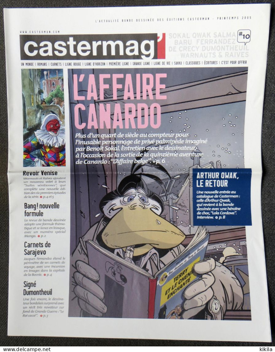 CASTERMAG' N° 10 Printemps 2005 L'actualité Bande Dessinée Des Editions Casterman Benoit Sokal Canardo L'affaire Belge * - Otras Revistas