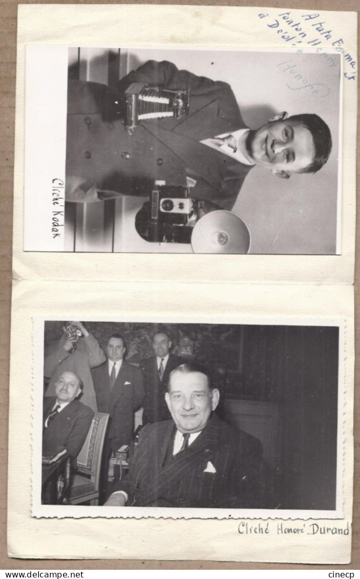 2 PHOTOGRAPHIES : Président René COTY Le 22 Février 1955 Par Photographe Amateur Lui-même En Photo à Gauche DURAND - People