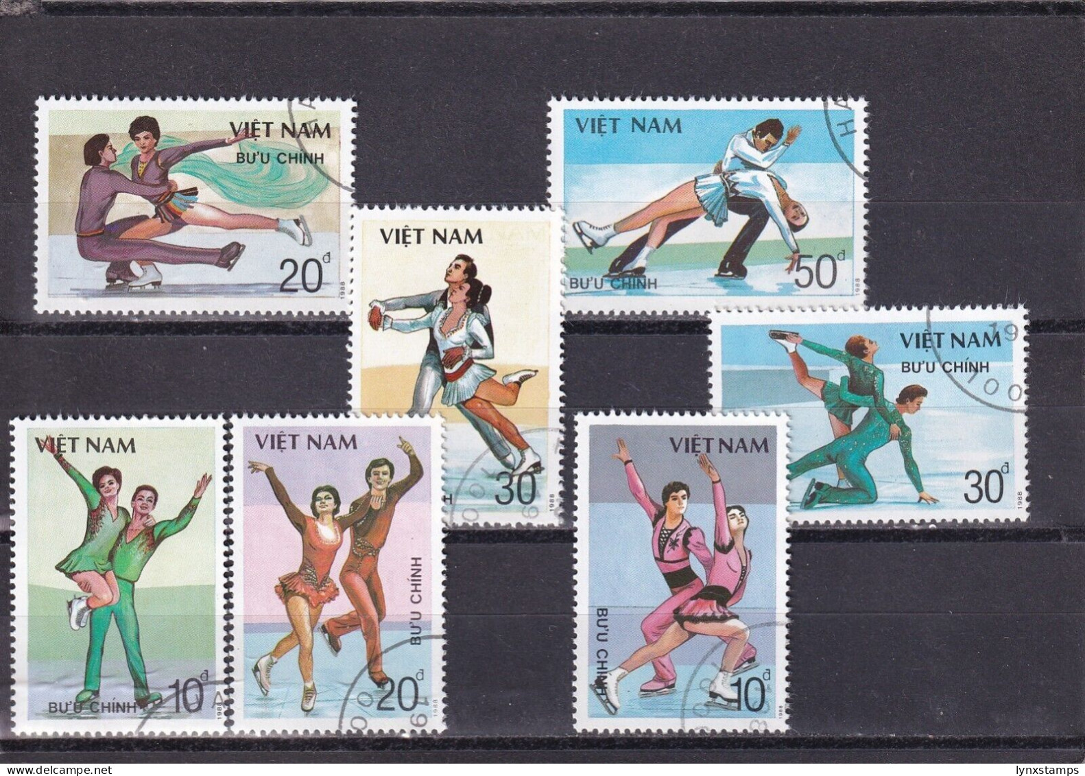 SA03 Vietnam 1989 Figure Skating Used Stamps - Vietnam
