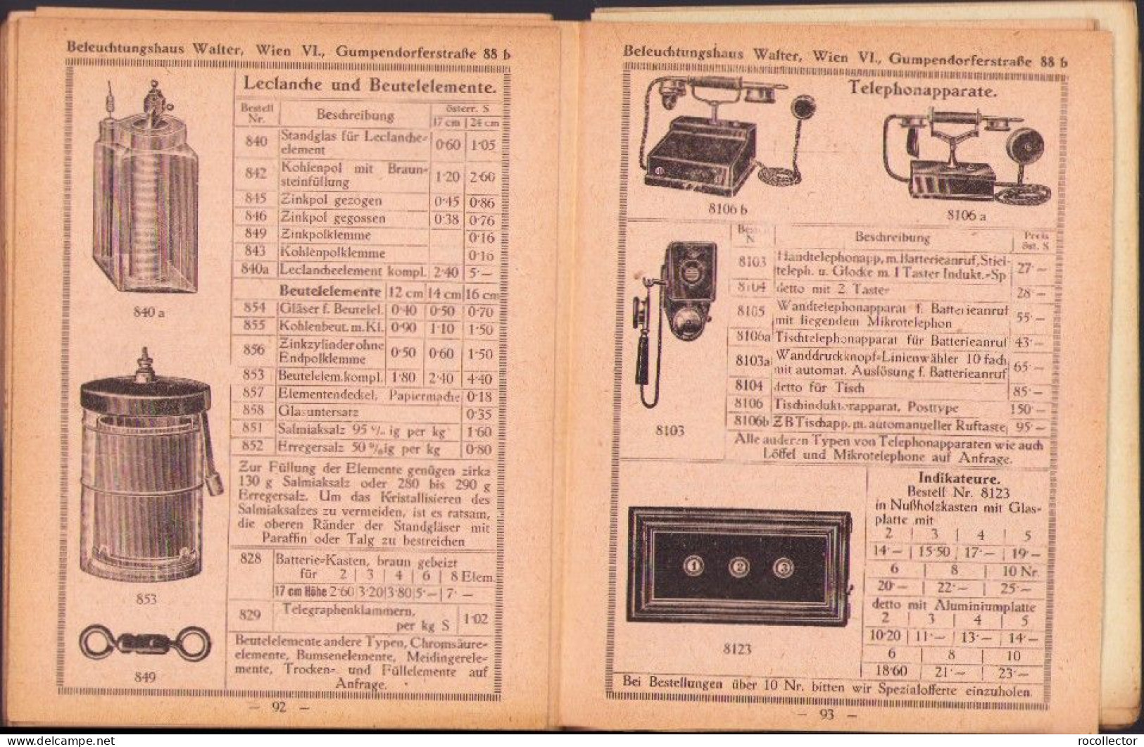 Fuhrer durch die Radio u Electrotechnik Beleuchtungshaus Walter Wien ca 1920's 712SPN