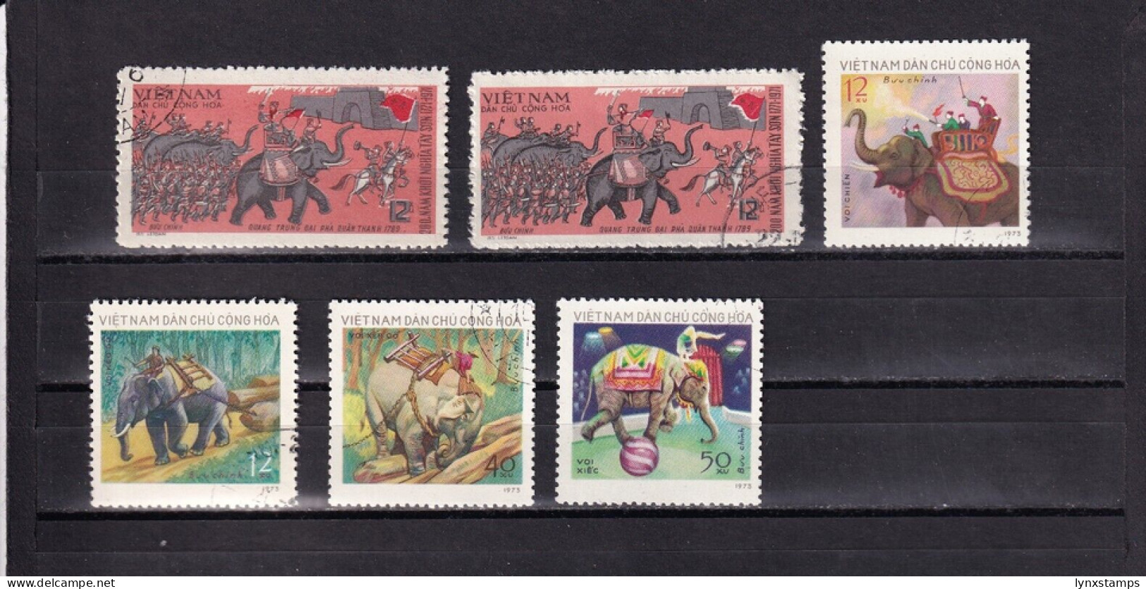 SA03 Vietnam 1971-1973 Elephants Circus Used Stamps - Eléphants