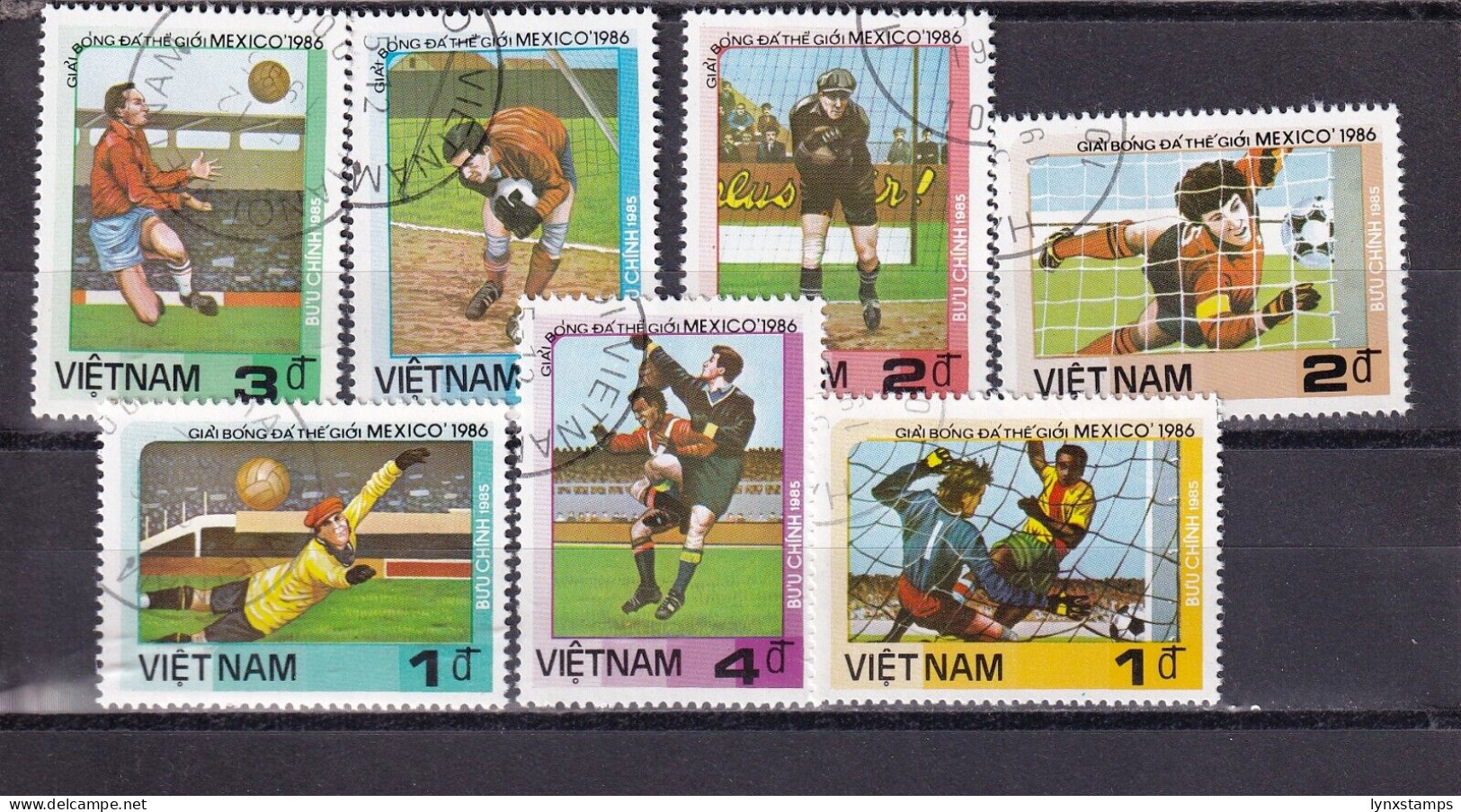 SA03 Vietnam 1985 Football World Cup Mexico 1986 Used Stamps - Vietnam