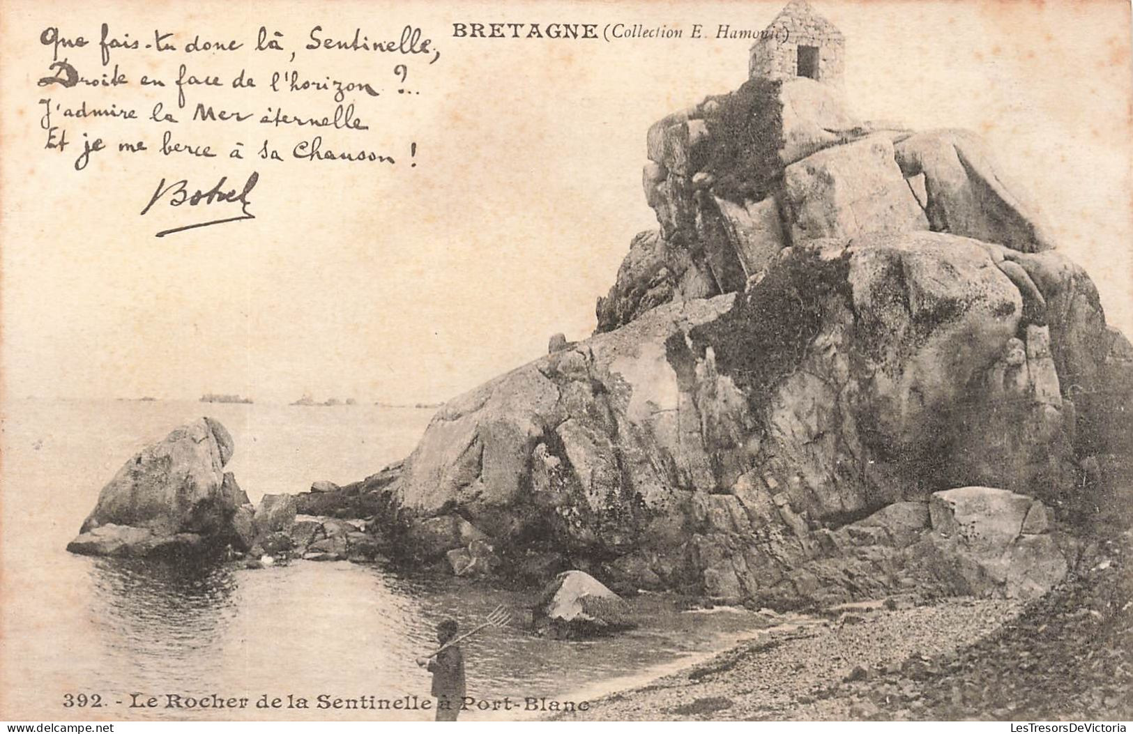 FRANCE - Port Blanc - Le Rocher De La Sentinelle - Carte Postale Ancienne - Trégunc